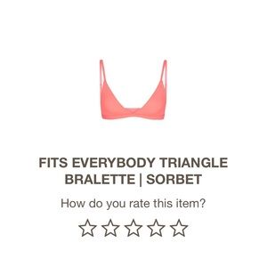 SKIMS LARGE FITS EVERYBODY TRIANGLE BRALETTE SORBET